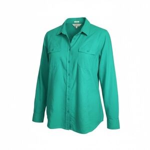 Northern Reflections cotton/linen blend long sleeve tailored button down shirt